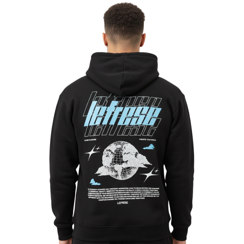 Lefrese Dare To Dream back of hoodie oversized