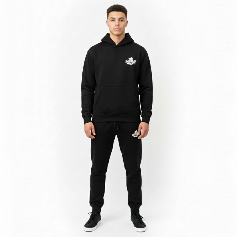 Lefrese Dare To Dream Tracksuit Black Oversized