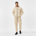 Lefrese Taking Risks Zipped Hoodie Creme front  